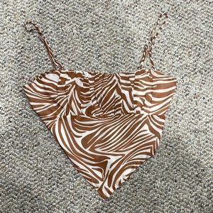 Orange and white zebra tank